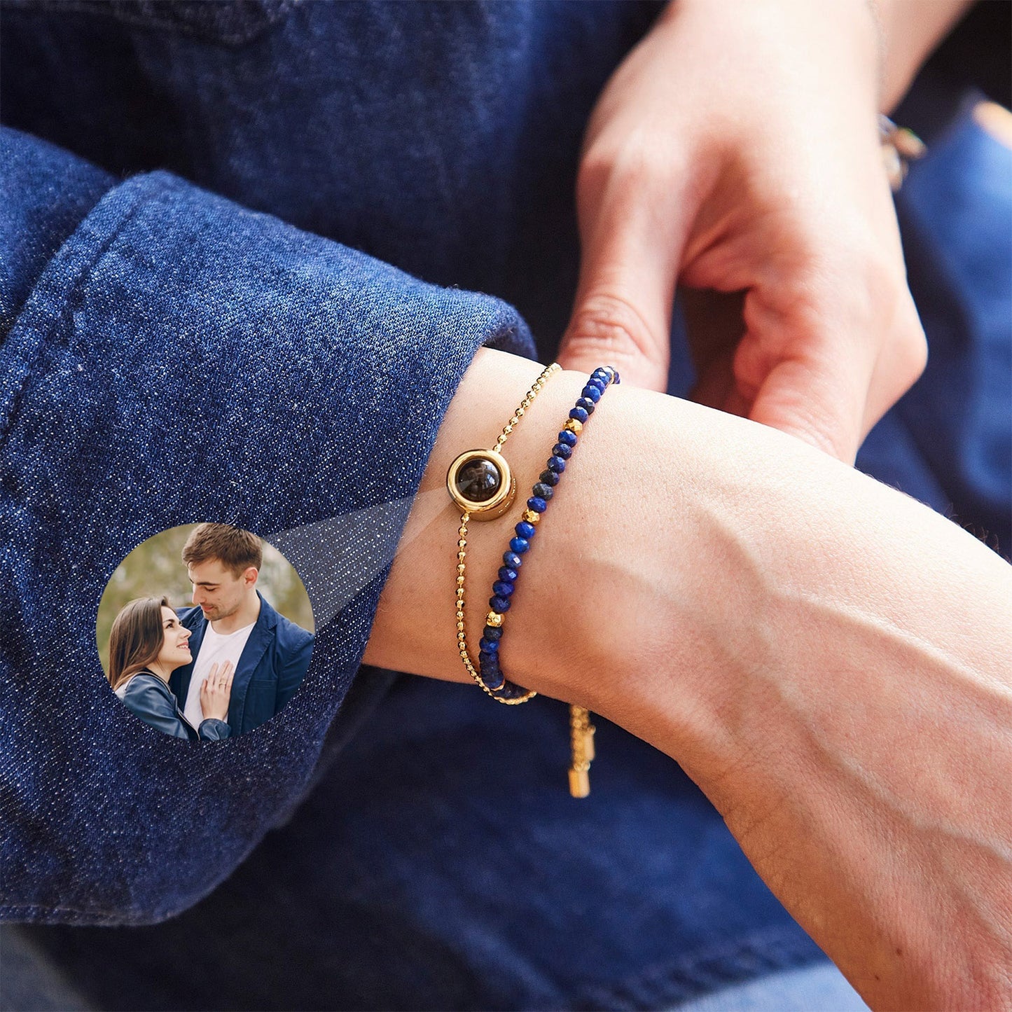 Bracelet Cristal avec Photo Personnalisée