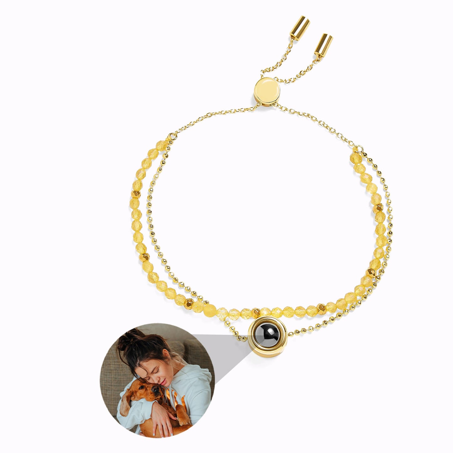 Bracelet Cristal avec Photo Personnalisée