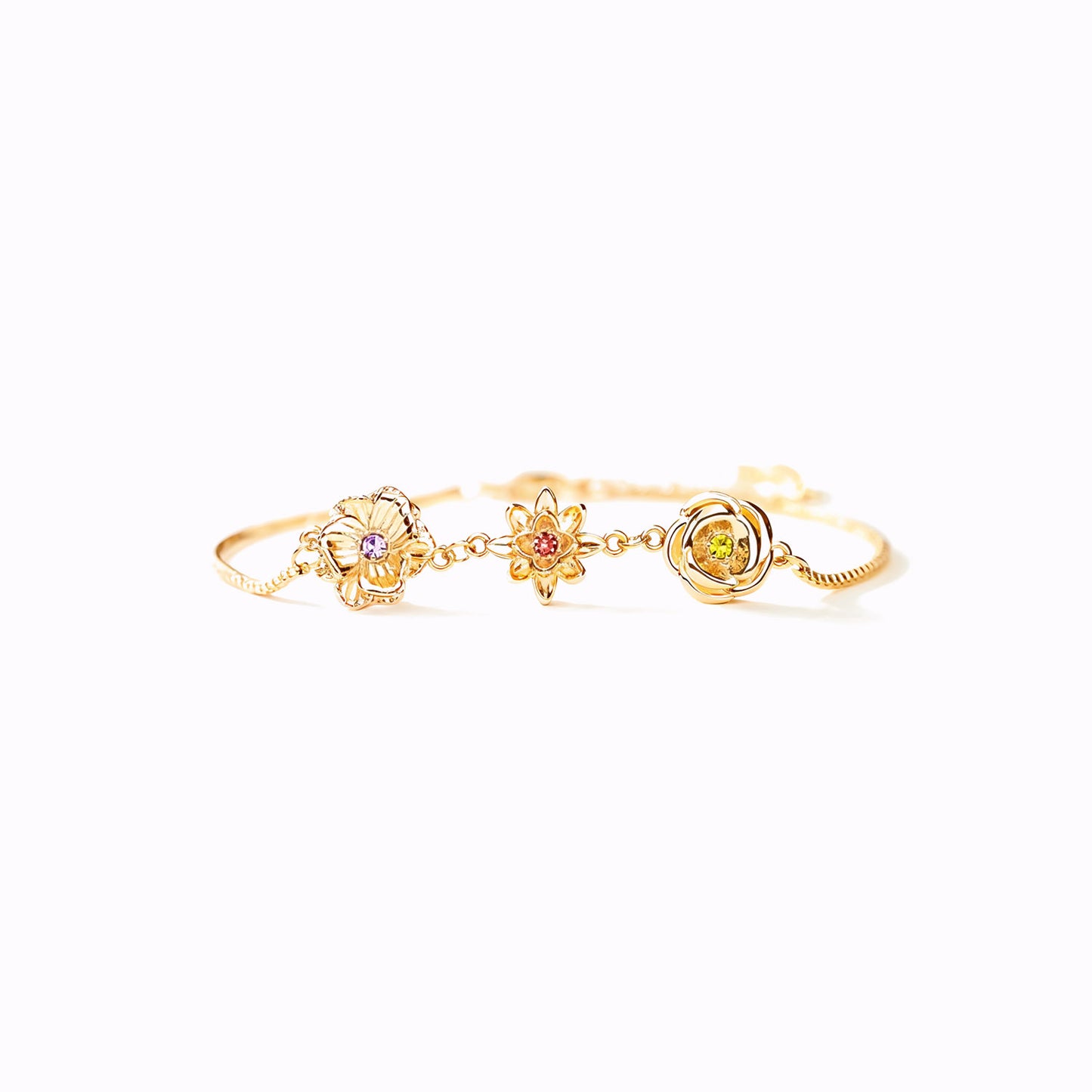 Bracelet Botanique Personnalisé avec Fleurs de Naissance