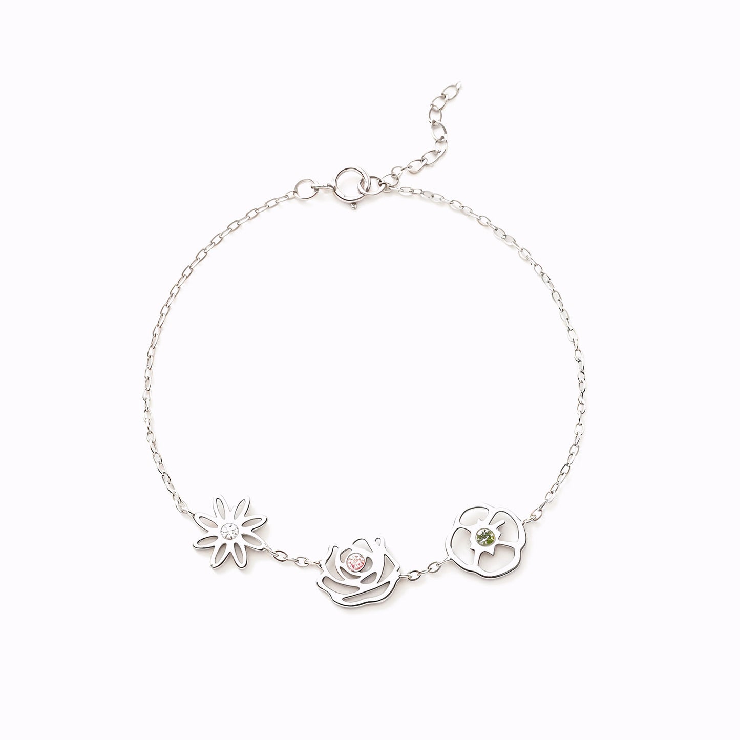 Bracelet Jardin Intime avec Fleurs de Naissance