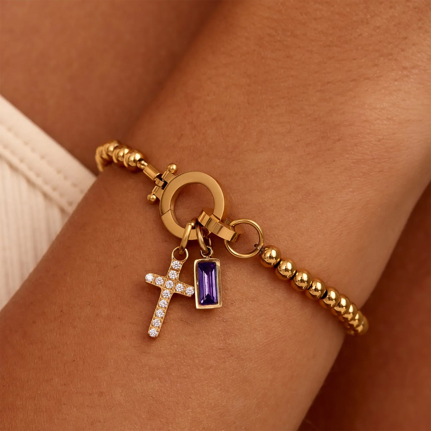 Bracelet Perle Céleste avec Pierre de Naissance