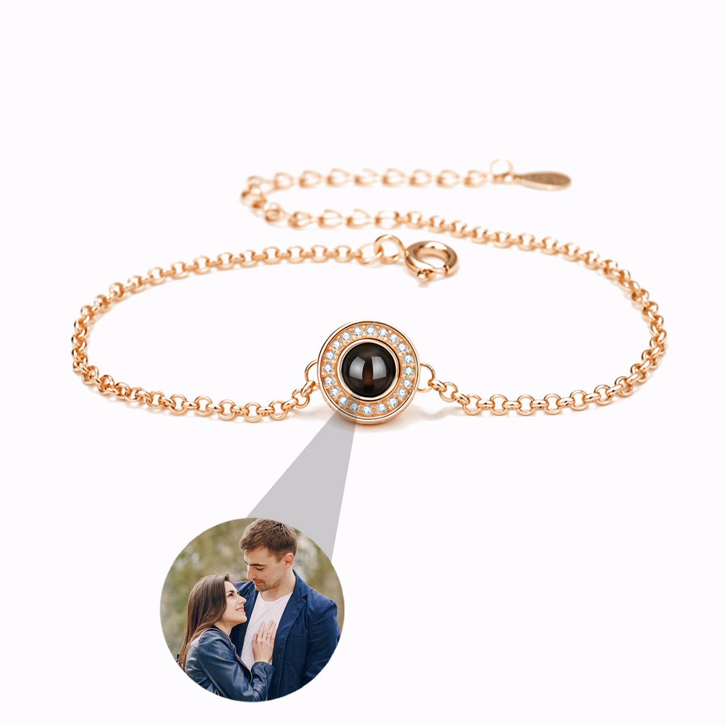 Bracelet Reflet de Soleil avec Photo Personnalisée