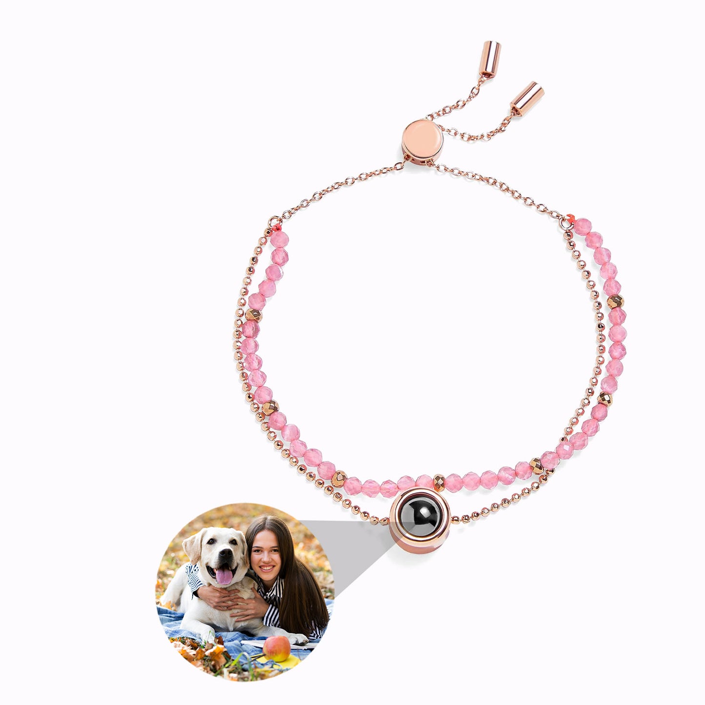 Bracelet Cristal avec Photo Personnalisée