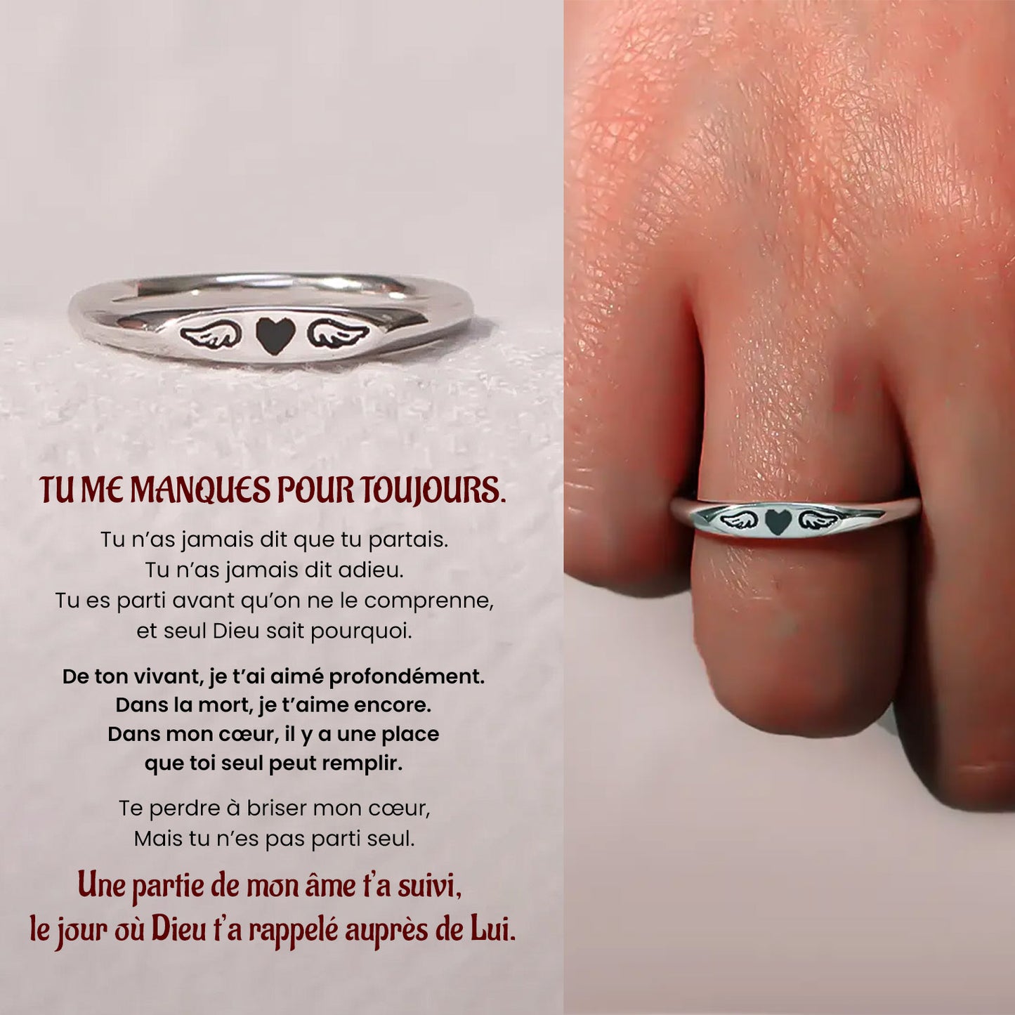Bague Tu me Manques pour Toujours