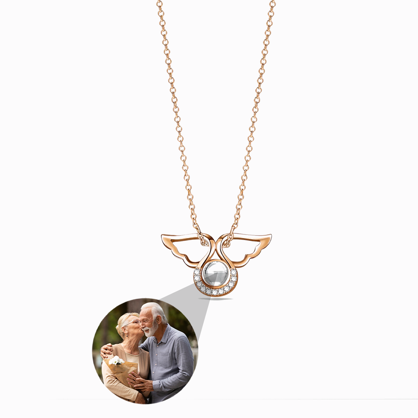 Collier Ange avec Photo Personnalisée