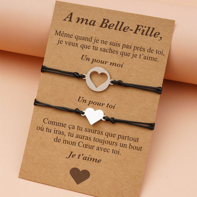 A ma Belle-Fille - Bracelets Cœur