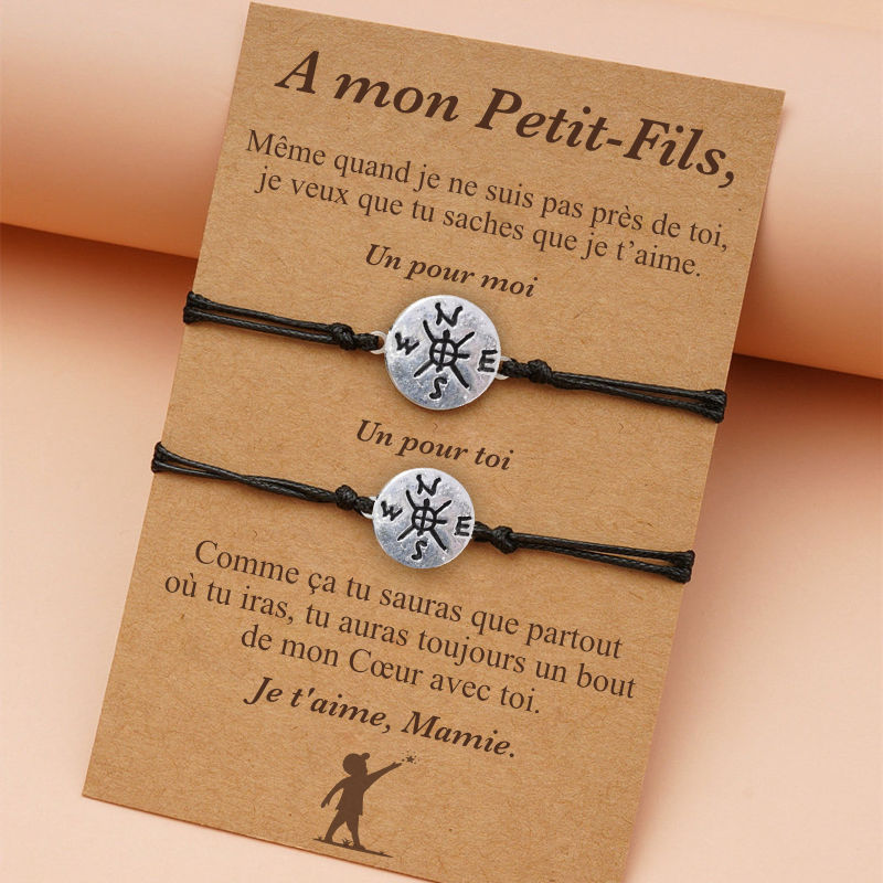 A mon Petit-Fils - Bracelets Boussole