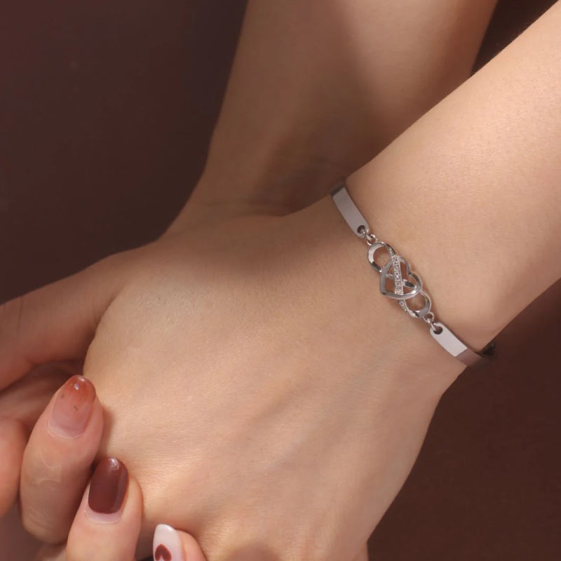 A ma Belle-Fille - Bracelet Coeurs Infinity
