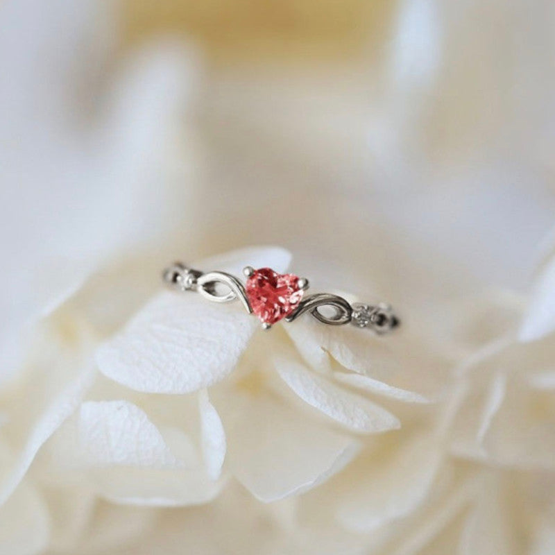 Bague Cœur - Bague Minimaliste avec pierre