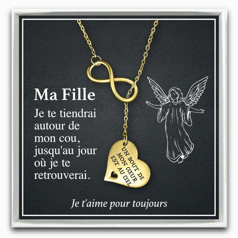 Ma Fille - Un Bout de mon Cœur est au Ciel - Collier Infinity