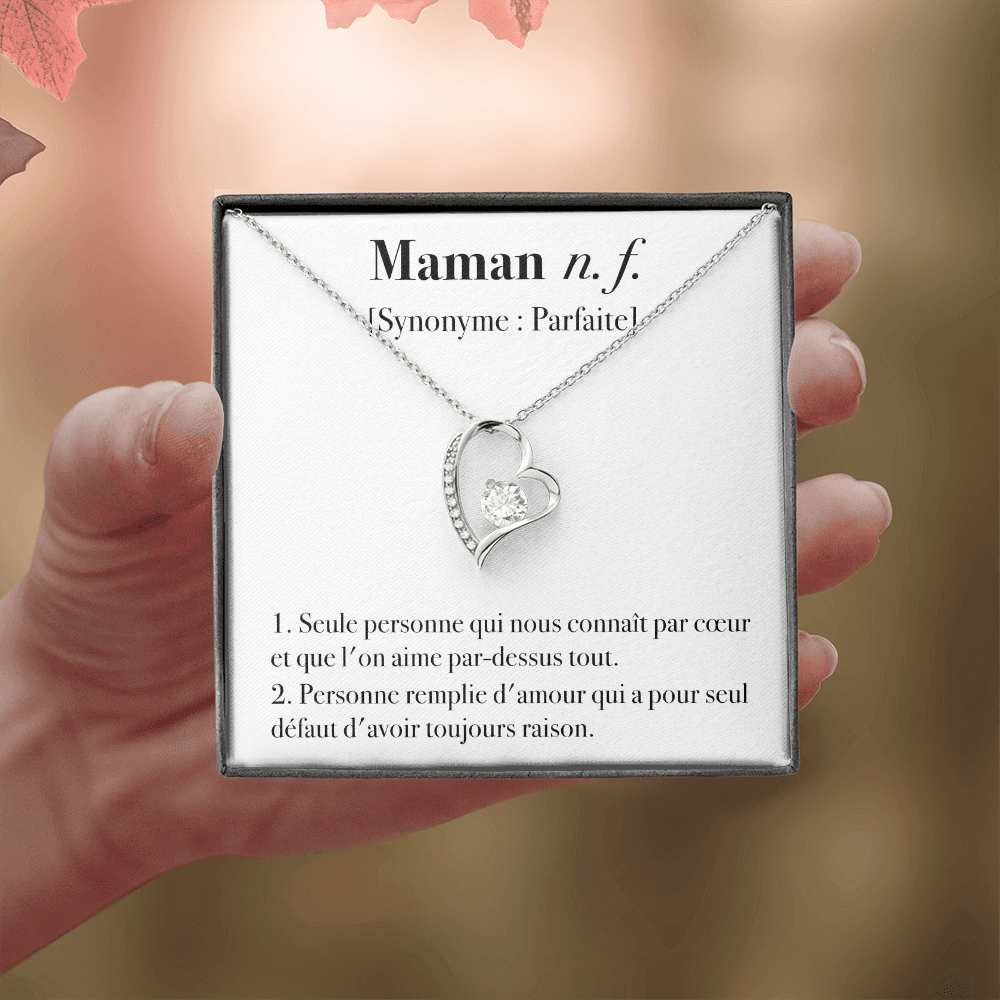 Définition d'une Maman - Collier Amour Eternel