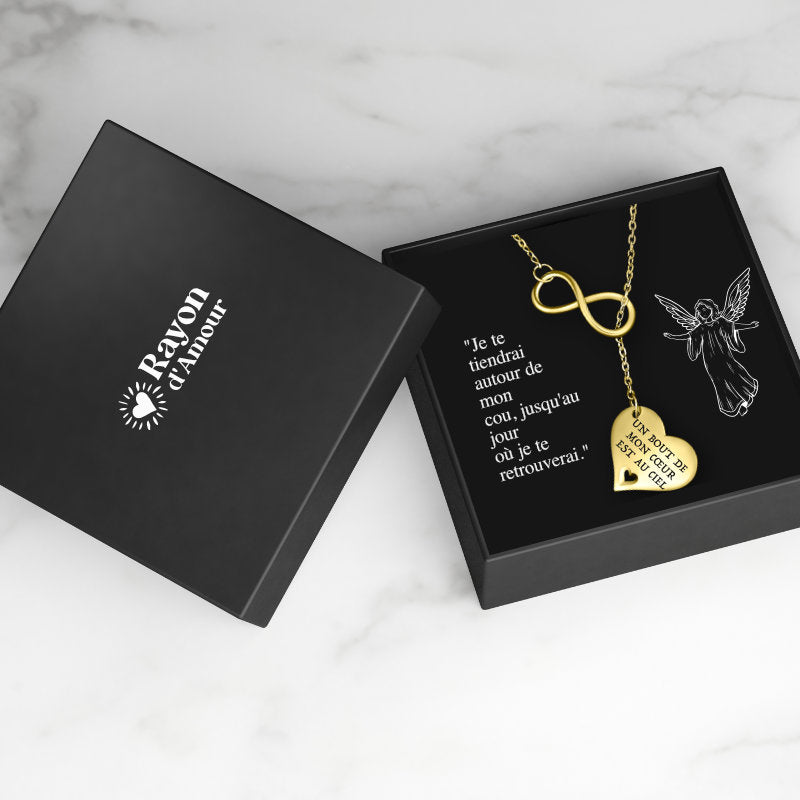Un Bout de mon Cœur est au Ciel - Collier Infinity