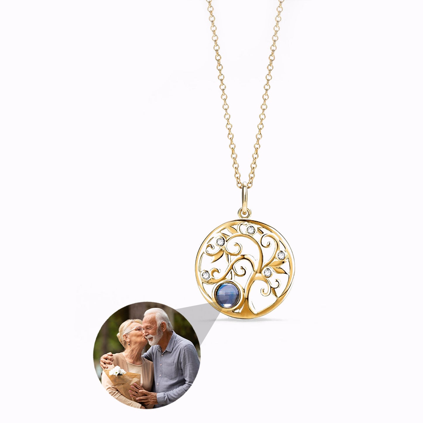 Collier Arbre de Vie avec Photo Personnalisée