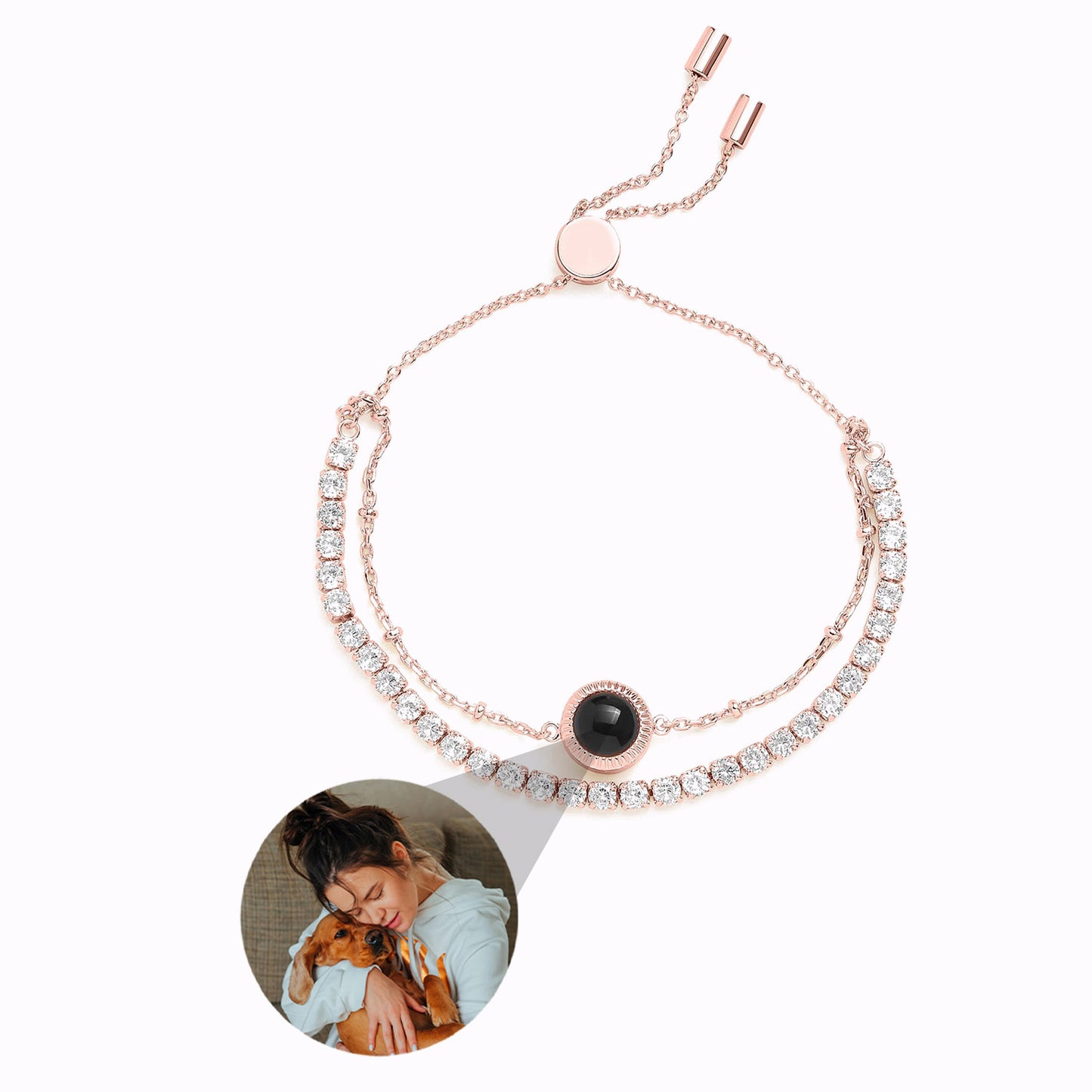 Bracelet Luminescence avec Photo Personnalisée