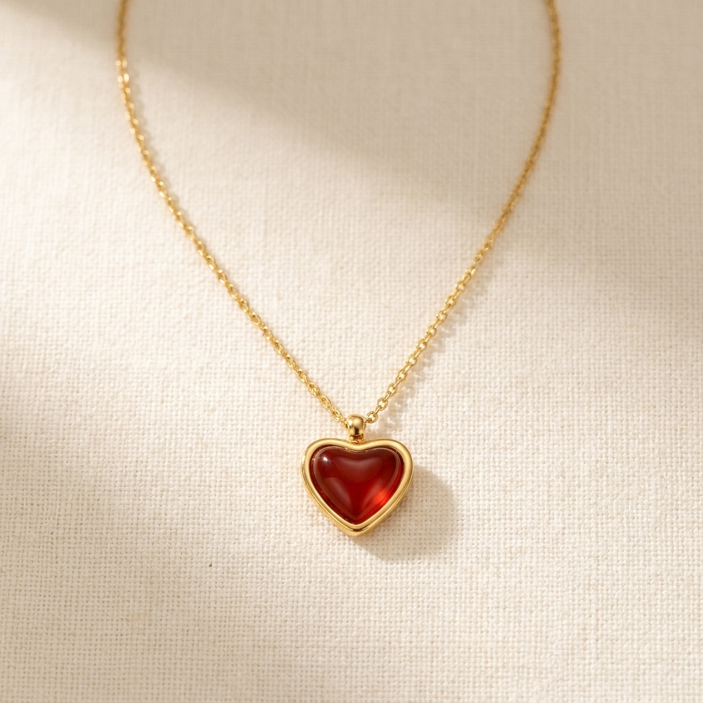 Collier Cœur de Flamme