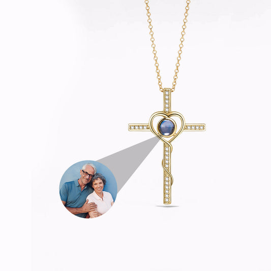 Collier Croix de Jésus avec Photo Personnalisée