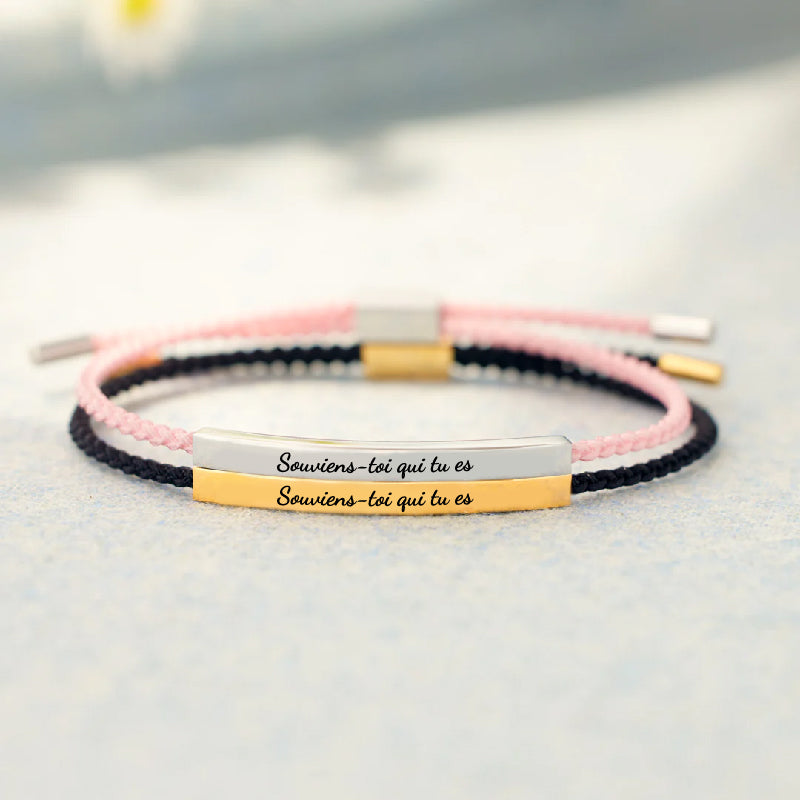 Souviens toi qui tu es - Bracelet Motivationnel