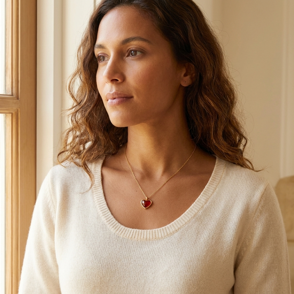 Collier Cœur de Flamme