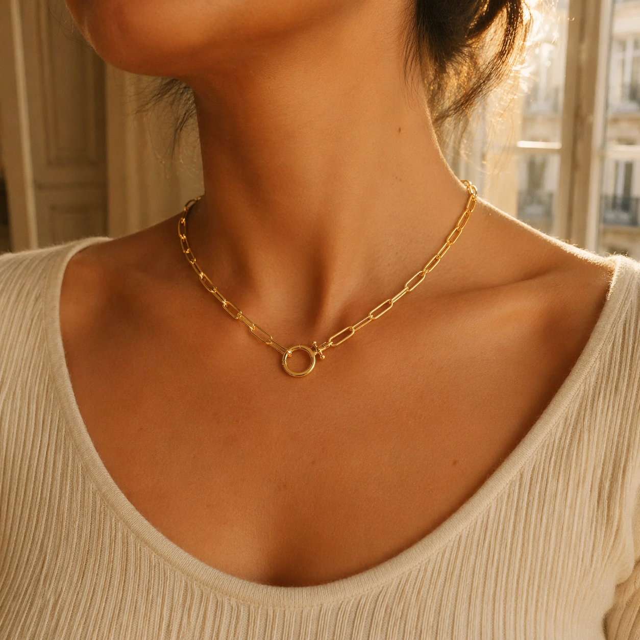 Collier Étreinte Dorée