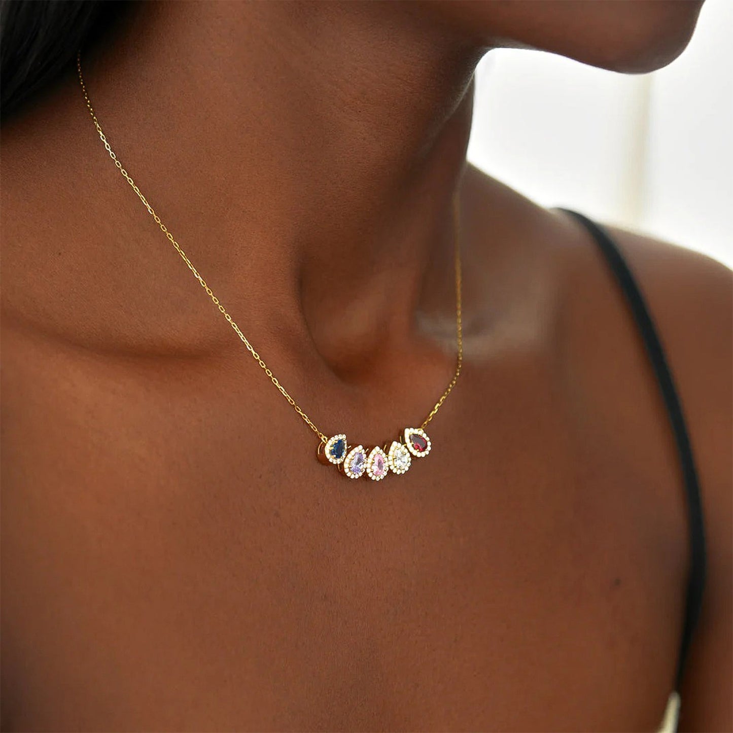 Collier Larmes avec Pierre de Naissance