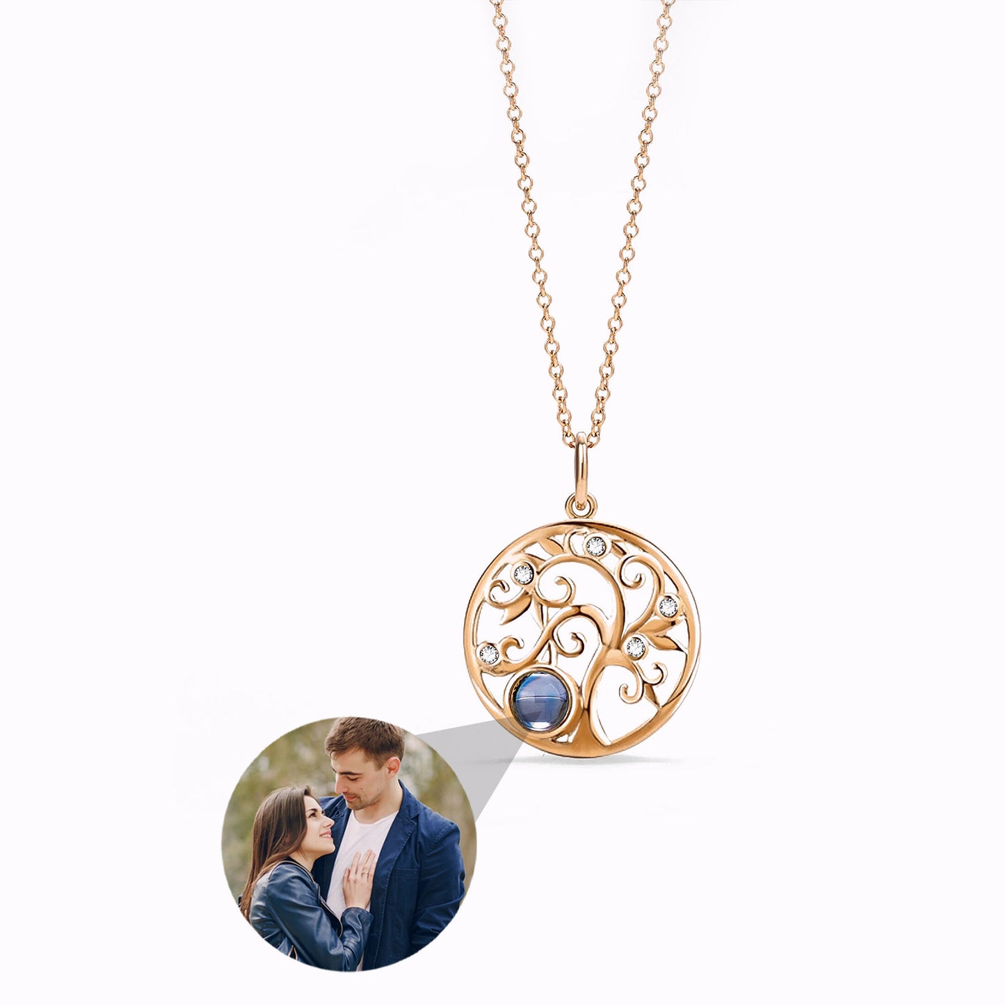 Collier Arbre de Vie avec Photo Personnalisée