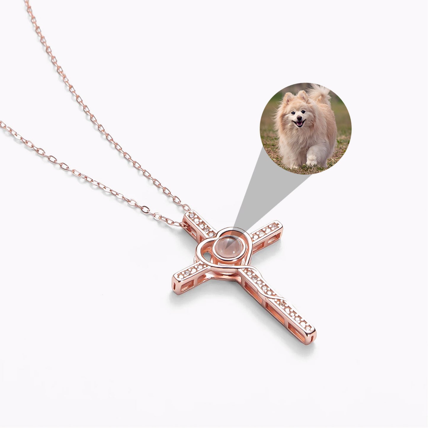 Collier Croix de Jésus avec Photo Personnalisée