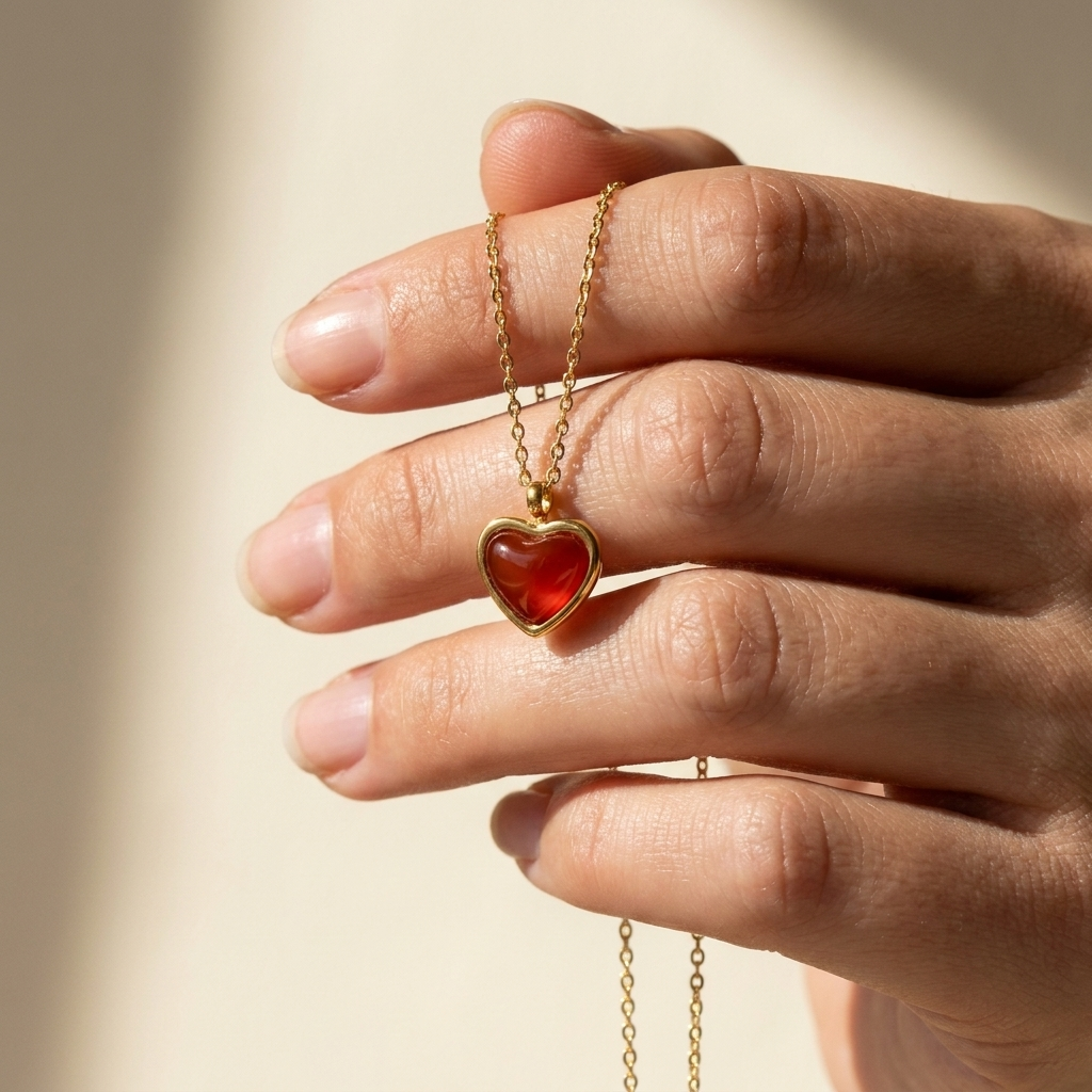 Collier Cœur de Flamme