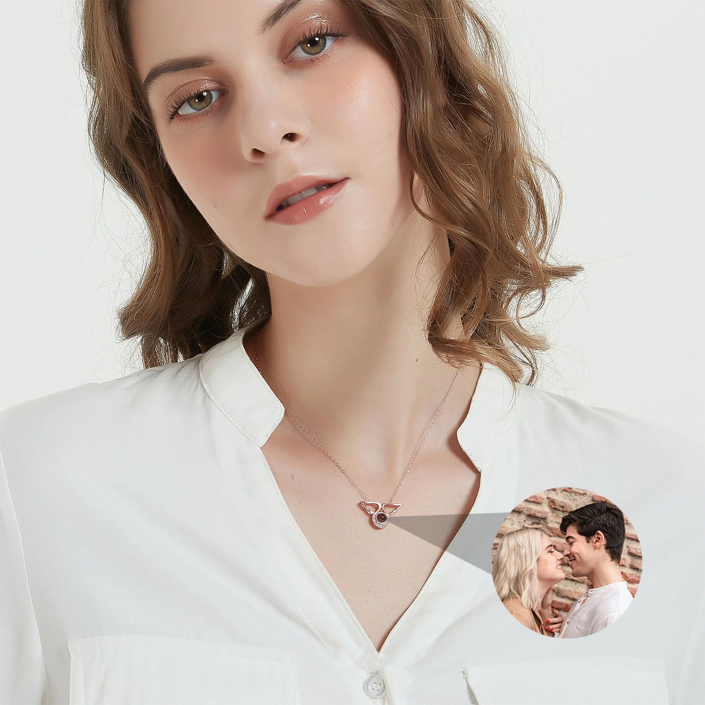 Collier Ange avec Photo Personnalisée