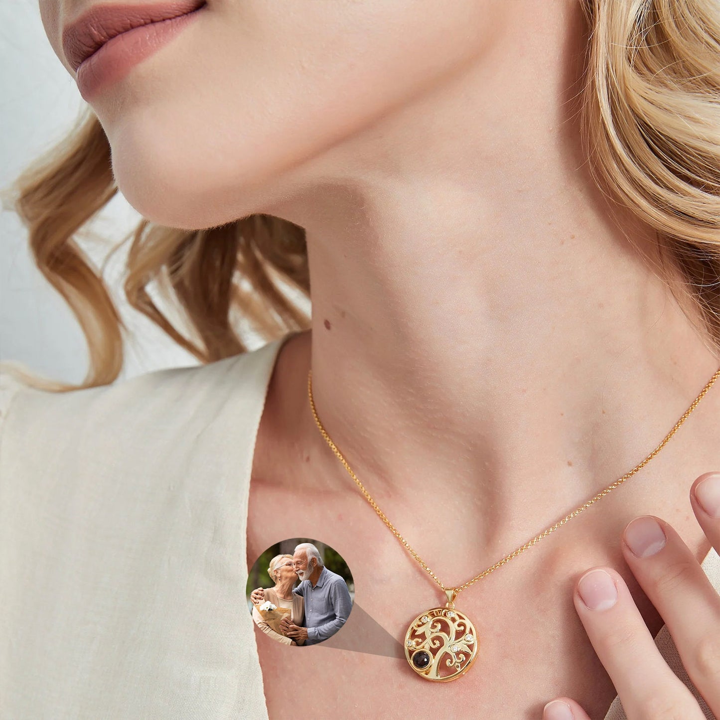 Collier Arbre de Vie avec Photo Personnalisée