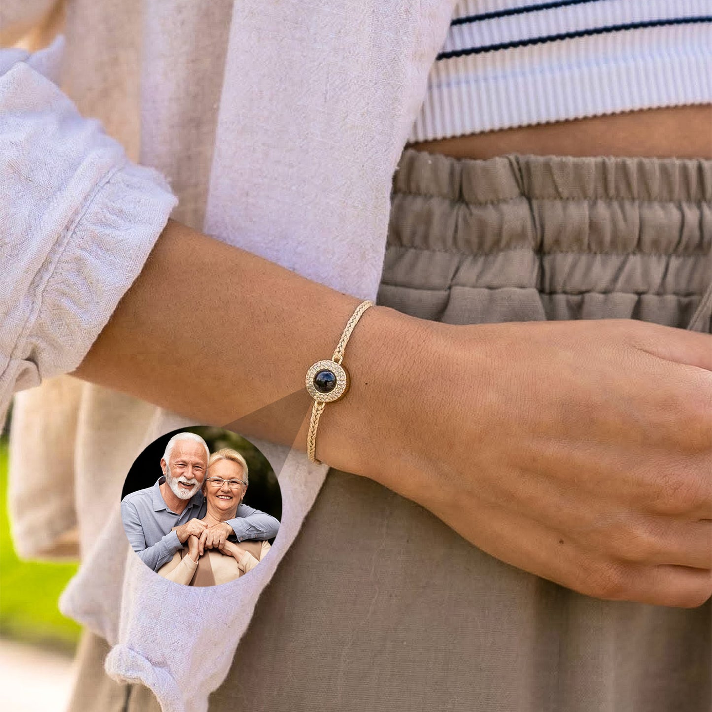 Bracelet Éternité avec Photo Personnalisée