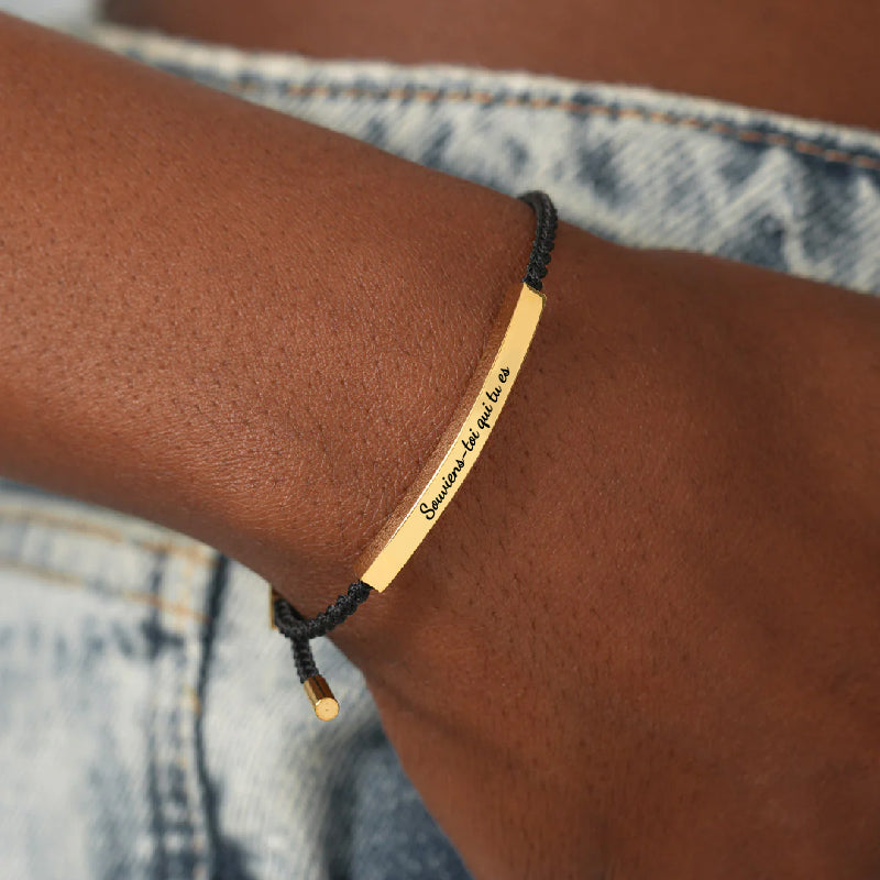 Souviens toi qui tu es - Bracelet Motivationnel