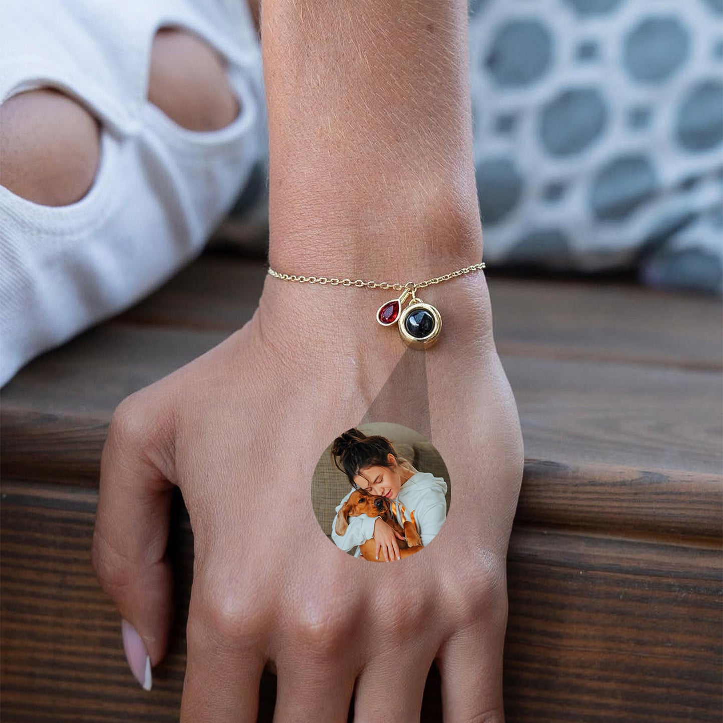 Bracelet Rayon de Naissance avec Photo Personnalisée