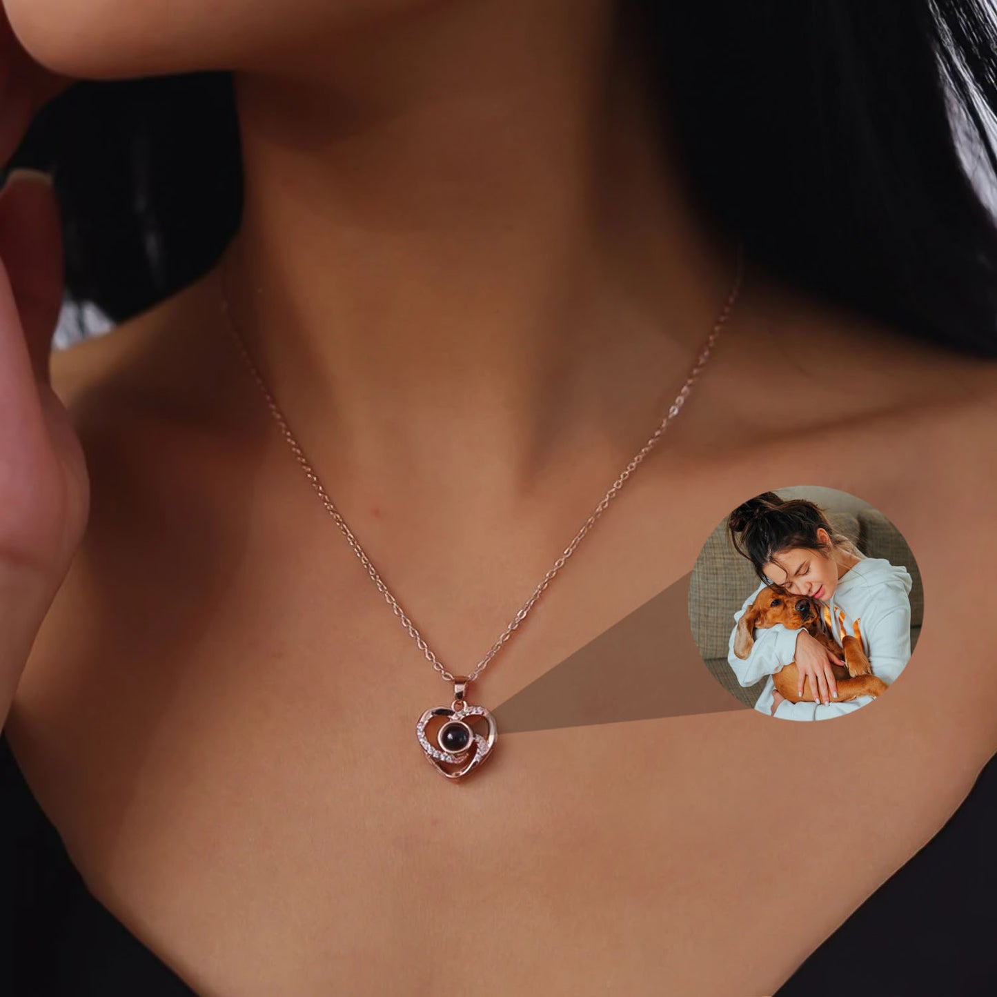 Collier Lumière du Cœur avec Photo Personnalisée