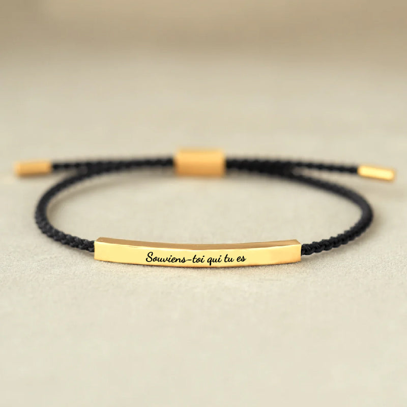 Souviens toi qui tu es - Bracelet Motivationnel