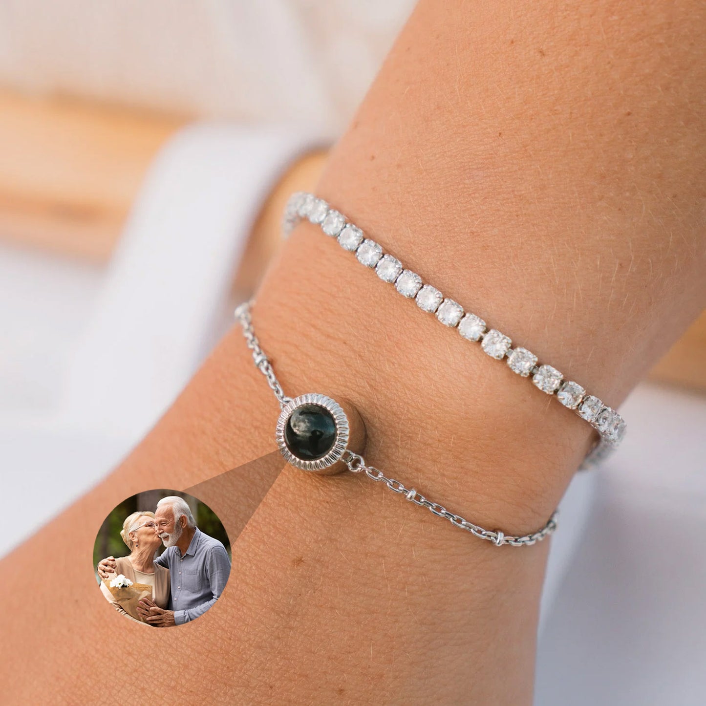 Bracelet Luminescence avec Photo Personnalisée