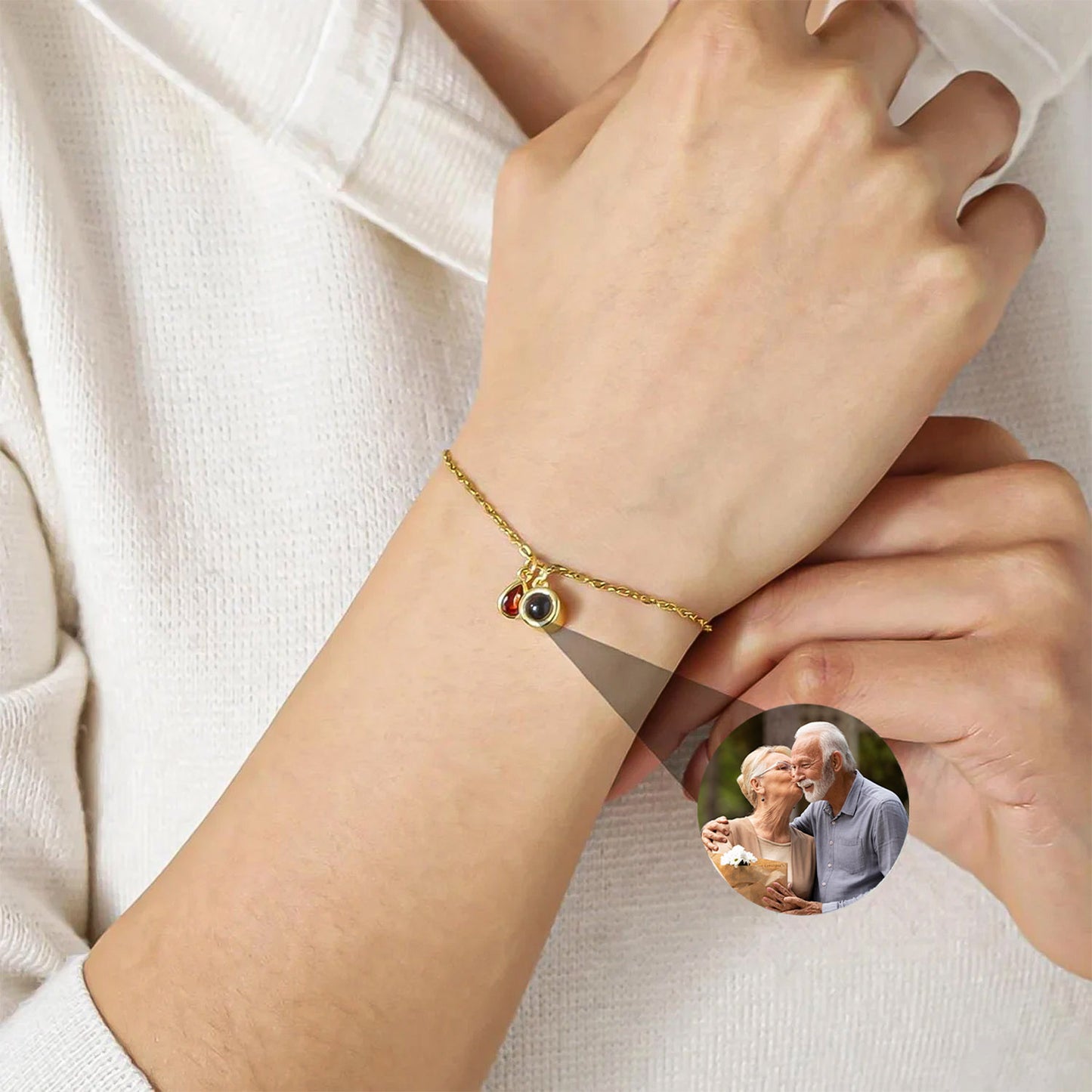 Bracelet Rayon de Naissance avec Photo Personnalisée