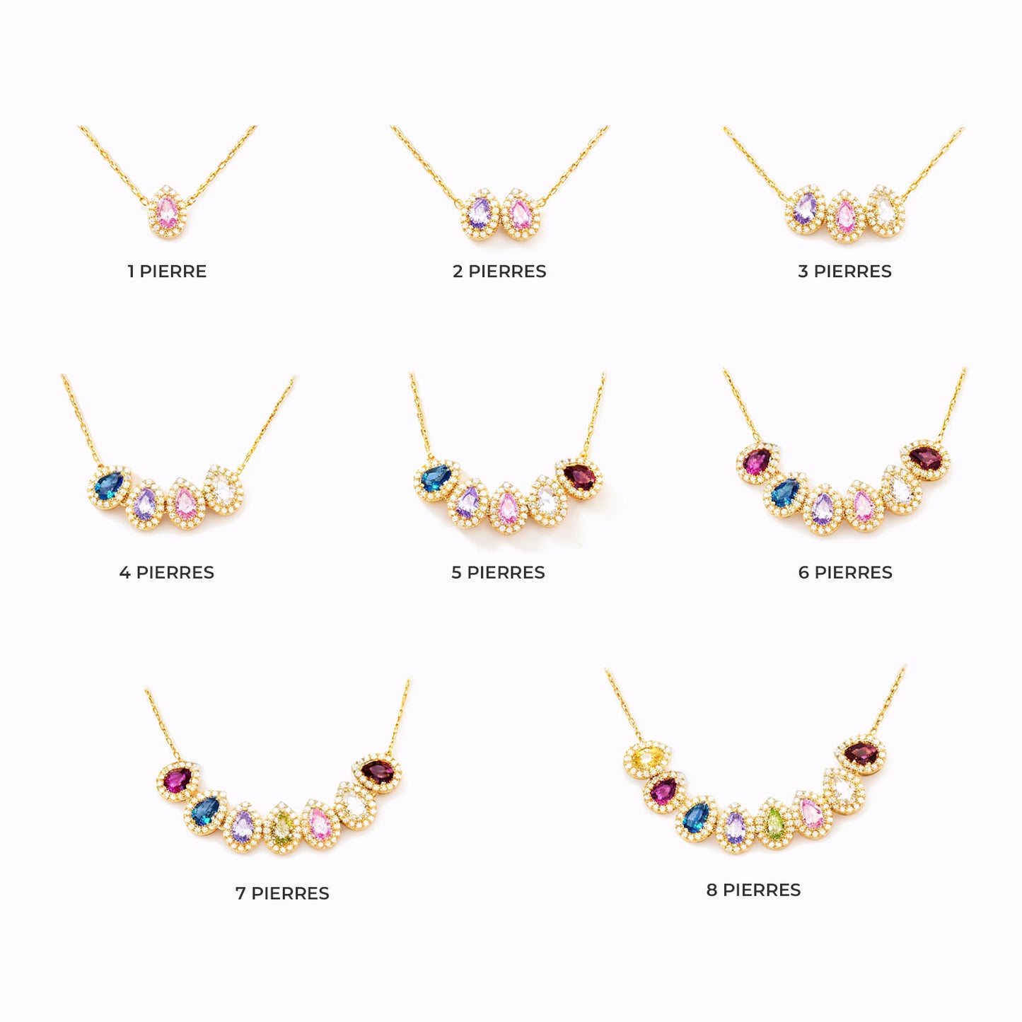 Collier Larmes avec Pierre de Naissance
