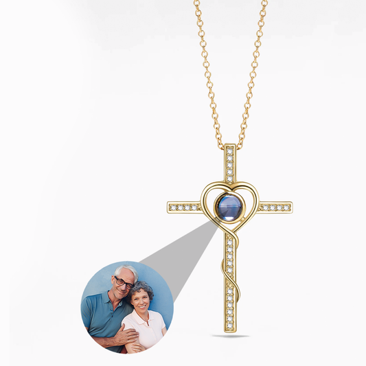 Collier Croix de Jésus avec Photo Personnalisée