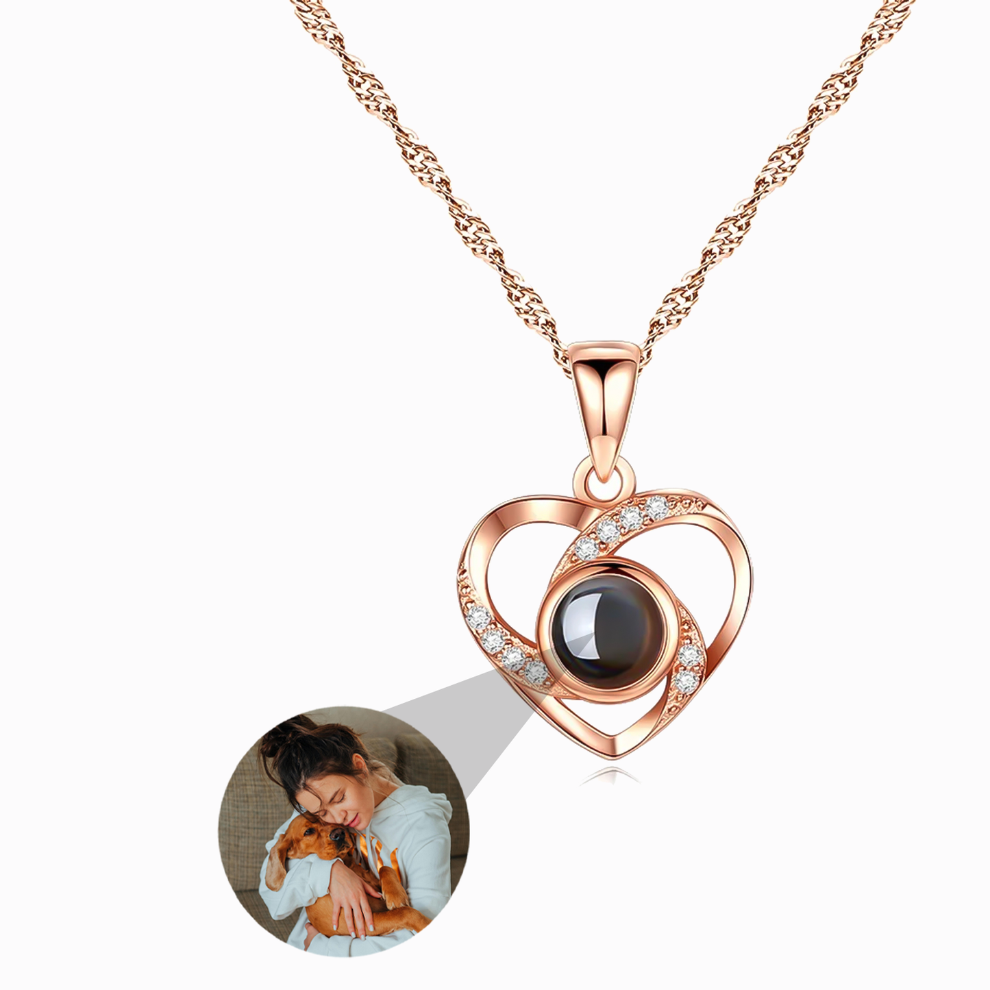 Collier Lumière du Cœur avec Photo Personnalisée