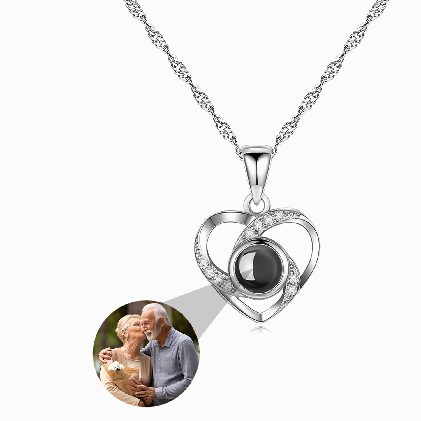 Collier Lumière du Cœur avec Photo Personnalisée