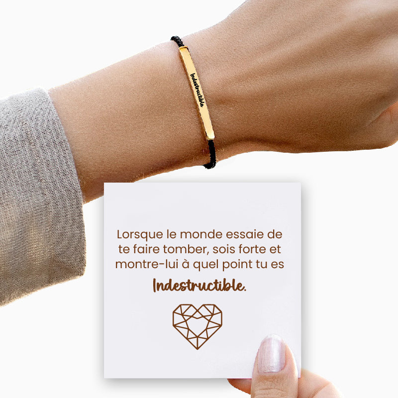 Indestructible - Bracelet Motivationnel