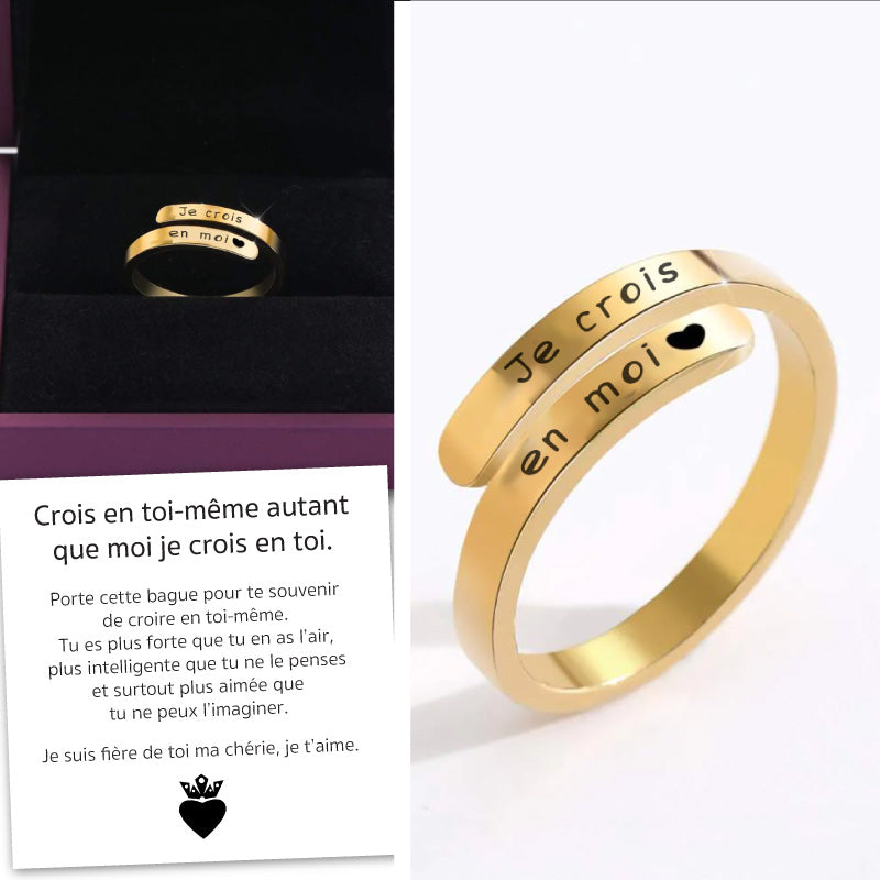 Crois en toi-même - Bague en Argent 925