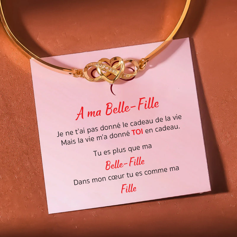 A ma Belle-Fille - Bracelet Coeurs Infinity