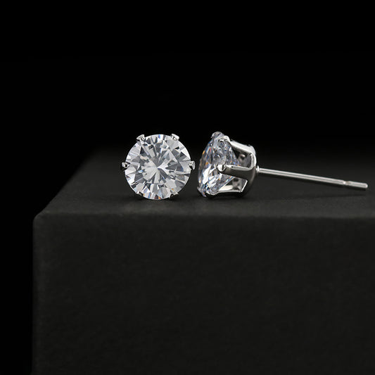 Boucles d'oreilles Amour Intemporel - Finition Or Blanc 14K